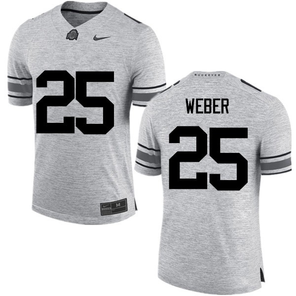 Ohio State Buckeyes #25 Mike Weber Men Official Jersey Gray